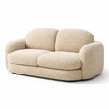 Canapé deux places en tissu bouclé beige - 2026