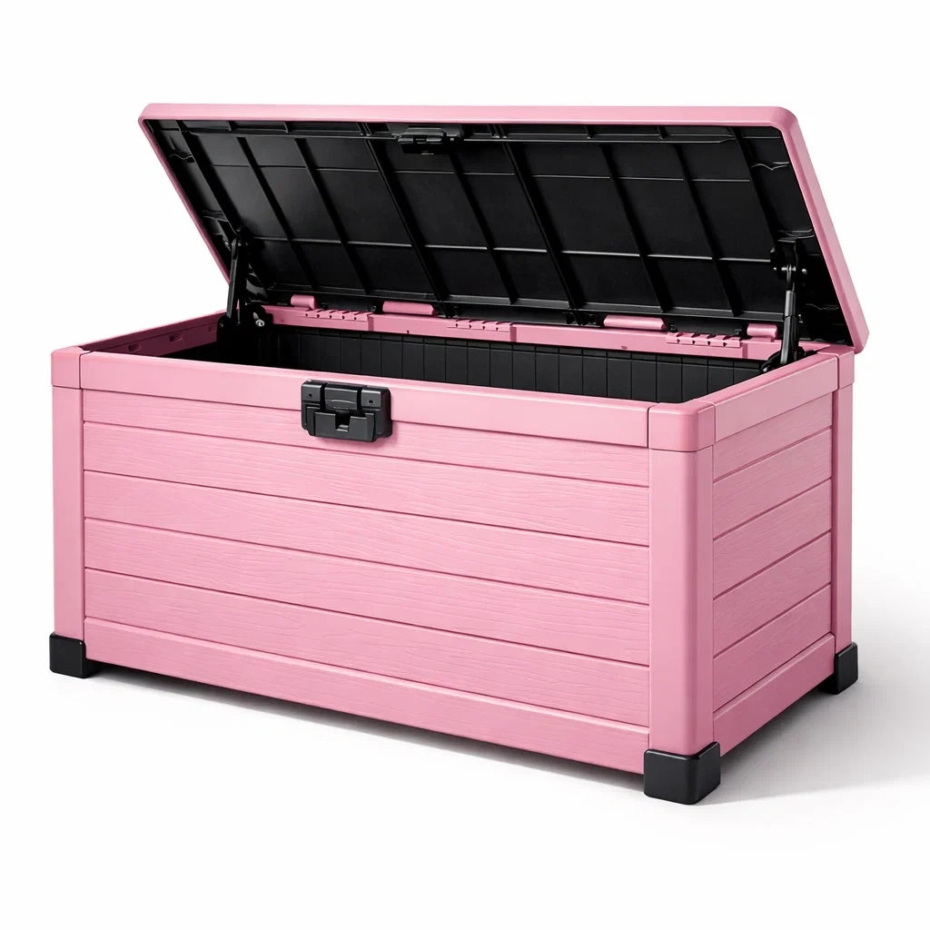 Coffre de rangement de jardin en polypropylène rose - 2026