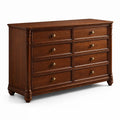 Commode en bois brun avec 8 tiroirs - 2026