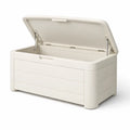 Coffre de rangement de jardin en plastique durable beige 117x45x56 cm - 2026