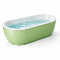 Baignoire îlot ovale en acrylique vert et blanc - 2026