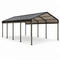 Abri voiture en aluminium noir avec toit en polycarbonate de 6 mm - 2026