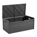 Coffre de rangement en plastique noir 120x45x60 cm - 2026