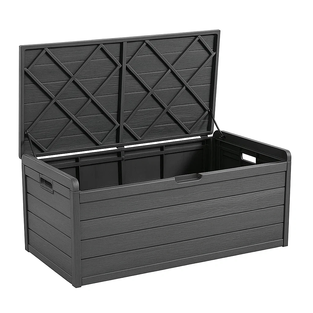 Coffre de rangement en plastique noir 120x45x60 cm - 2026