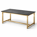 Table basse en pierre naturelle et métal doré 120x60x45 cm - 2026