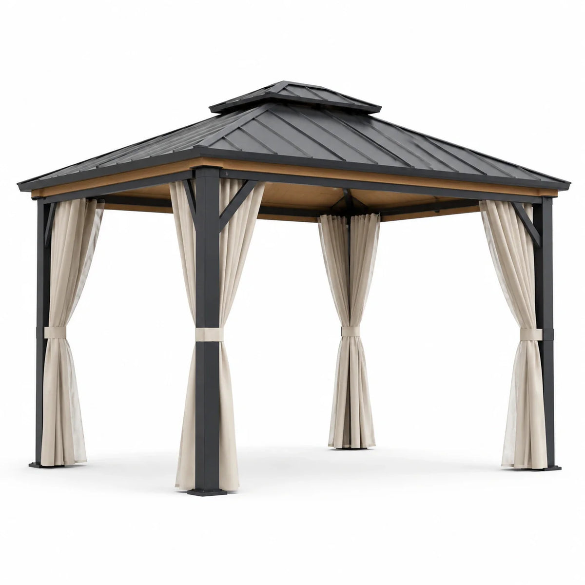 Pavillon en aluminium et acier avec rideaux en polyester 300x400cm - 2026