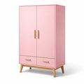 Armoire en bois rose avec deux portes et deux tiroirs - 2026