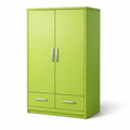 Armoire en mdf vert avec portes et tiroirs - 2026