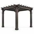 Pergola en aluminium marron 3 m x 3 m x 2.5 m - 2026