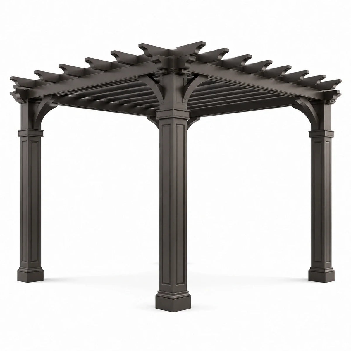 Pergola en aluminium marron 3 m x 3 m x 2.5 m - 2026