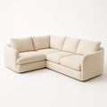 Canapé d'angle en tissu beige 4 places - 2026