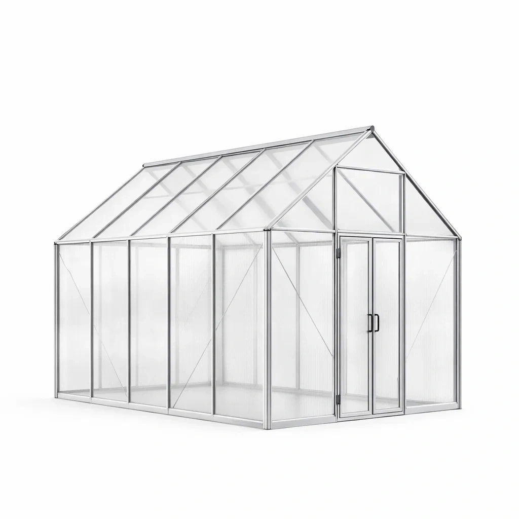 Serre en aluminium et polycarbonate 375x315x230 cm Transparent - 2026