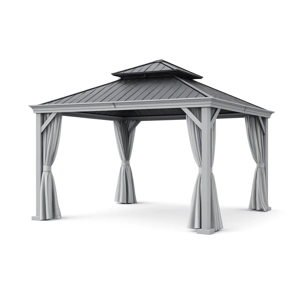 Pavillon en aluminium gris - 2026
