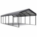 Abri de voiture en métal gris acier galvanisé 600x300x190 cm - 2026