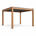 Tonnelle de jardin carrée en métal avec toit en polycarbonate 3x3x2.5 m marron gris - 2026