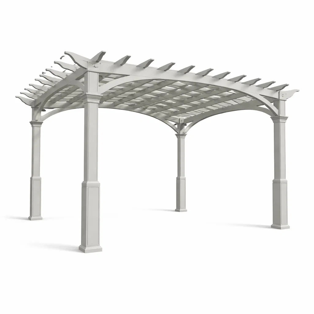 Pergola en vinyle gris 300x300x240 cm - 2026