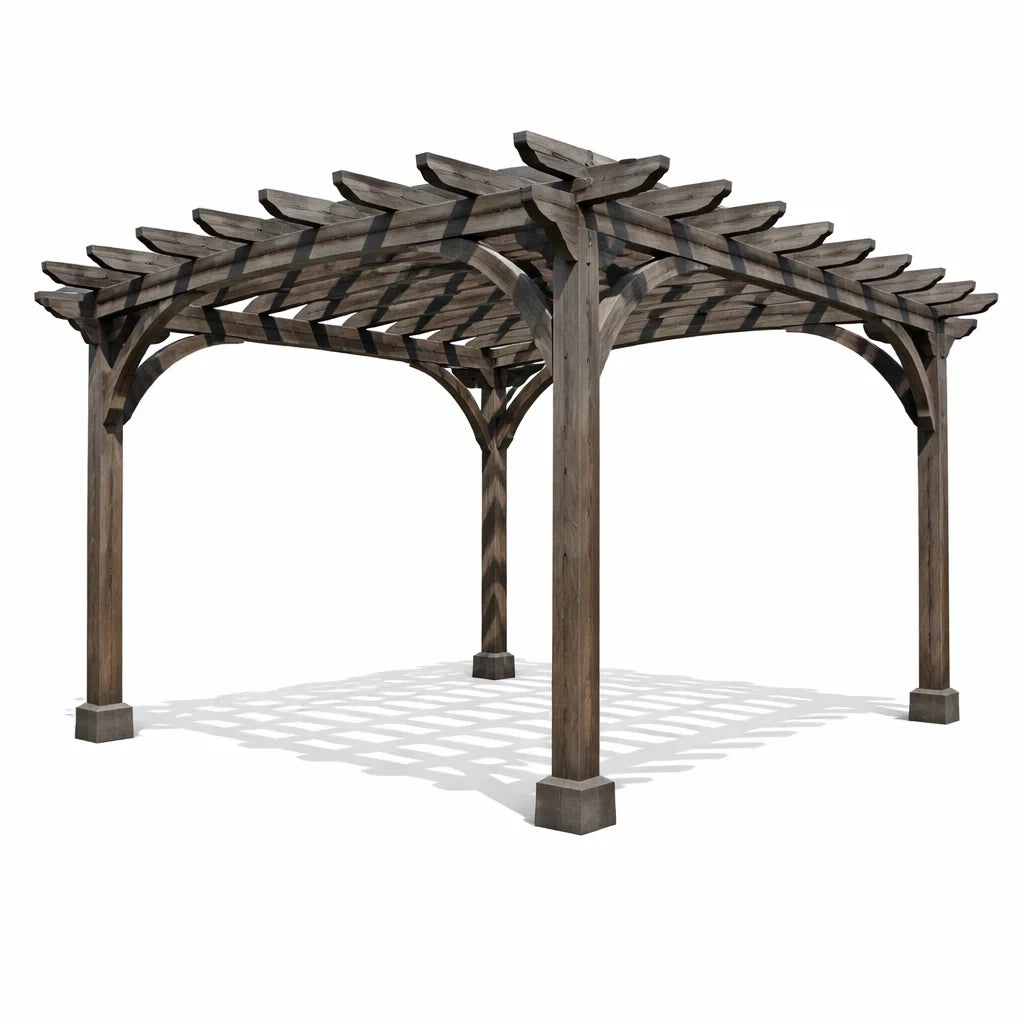 Pergola en bois de chêne massif 3x3x2,5 m - 2026