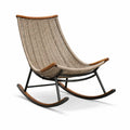 Chaise à bascule en métal et rotin - 2026