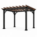 Pergola en aluminium et bois marron 3x3m - 2026