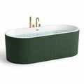 Baignoire îlot acrylique ovale vert foncé 170 cm - 2026