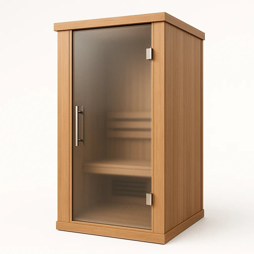 Sauna en bois avec porte en verre trempé - 2026