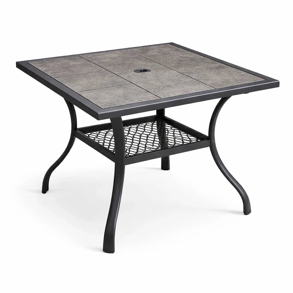 Table carrée en métal et céramique - 2026