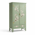 Armoire en bois massif avec motifs floraux peints - 2026