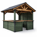 Kiosque bar de jardin en bois avec toit incliné - 2026