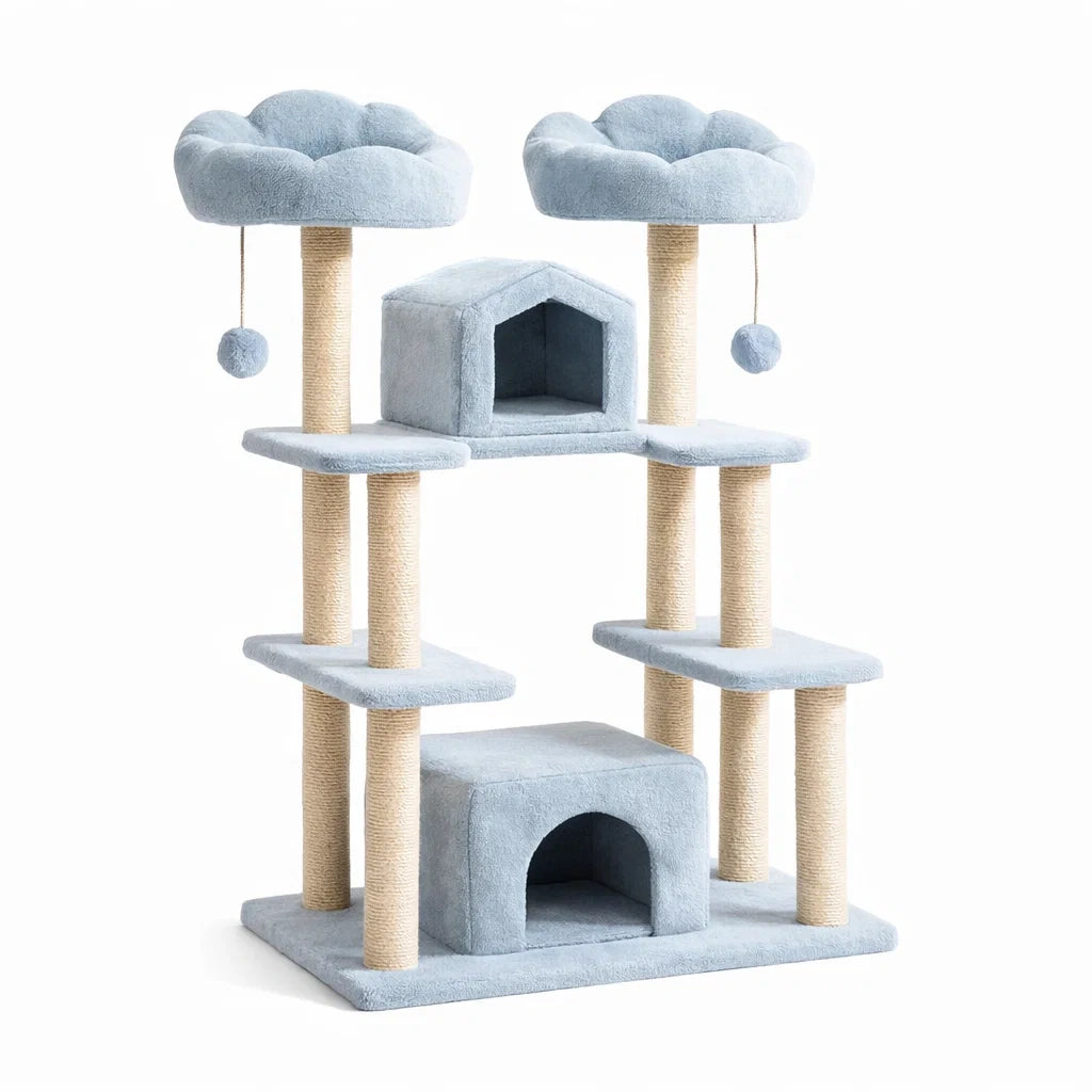 Arbre à chat en peluche et sisal - 2026