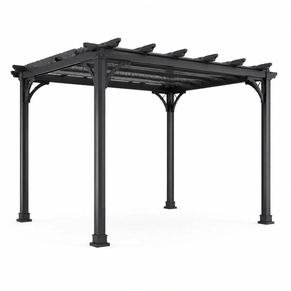 Pergola en aluminium gris avec peinture thermolaquée - 2026