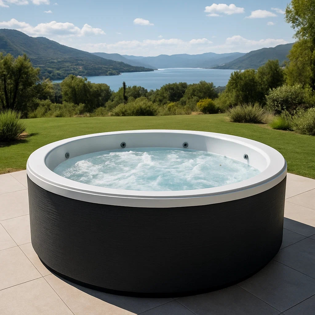 Baignoire Spa Ronde Extérieure Acrylique Blanc avec Jets - 2026