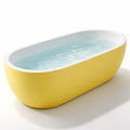 Baignoire îlot ovale en acrylique jaune - 2026