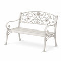 Banc en fonte avec décoration florale - 2026
