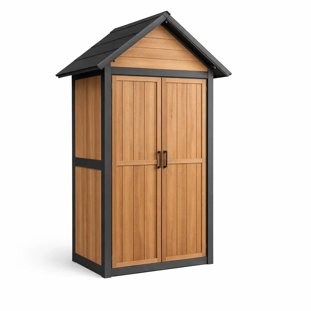 Abri de jardin en bois et métal 227x132x93 cm - 2026