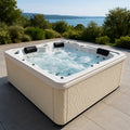 Jacuzzi Extérieur 5 Places Acrylique Crème avec Système de Massage - 2026