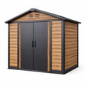 Abri de jardin en métal et PVC imitation bois 213x130x185 cm - 2026
