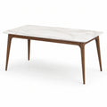 Table rectangulaire en marbre et bois 180x90x75 cm - 2026