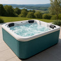 Jacuzzi Carré 4 Places Acrylique et Fibre de Verre Bleu Turquoise - 2026