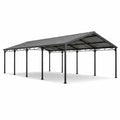 Abri voiture en métal gris - 2026