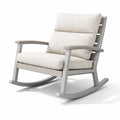 Fauteuil à bascule de terrasse en aluminium avec coussins en polyester - 2026