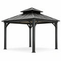 Pavillon de jardin en aluminium et acier noir 3x4m - 2026