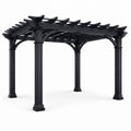 Pergola en aluminium noir 3x4 m autoportante - 2026