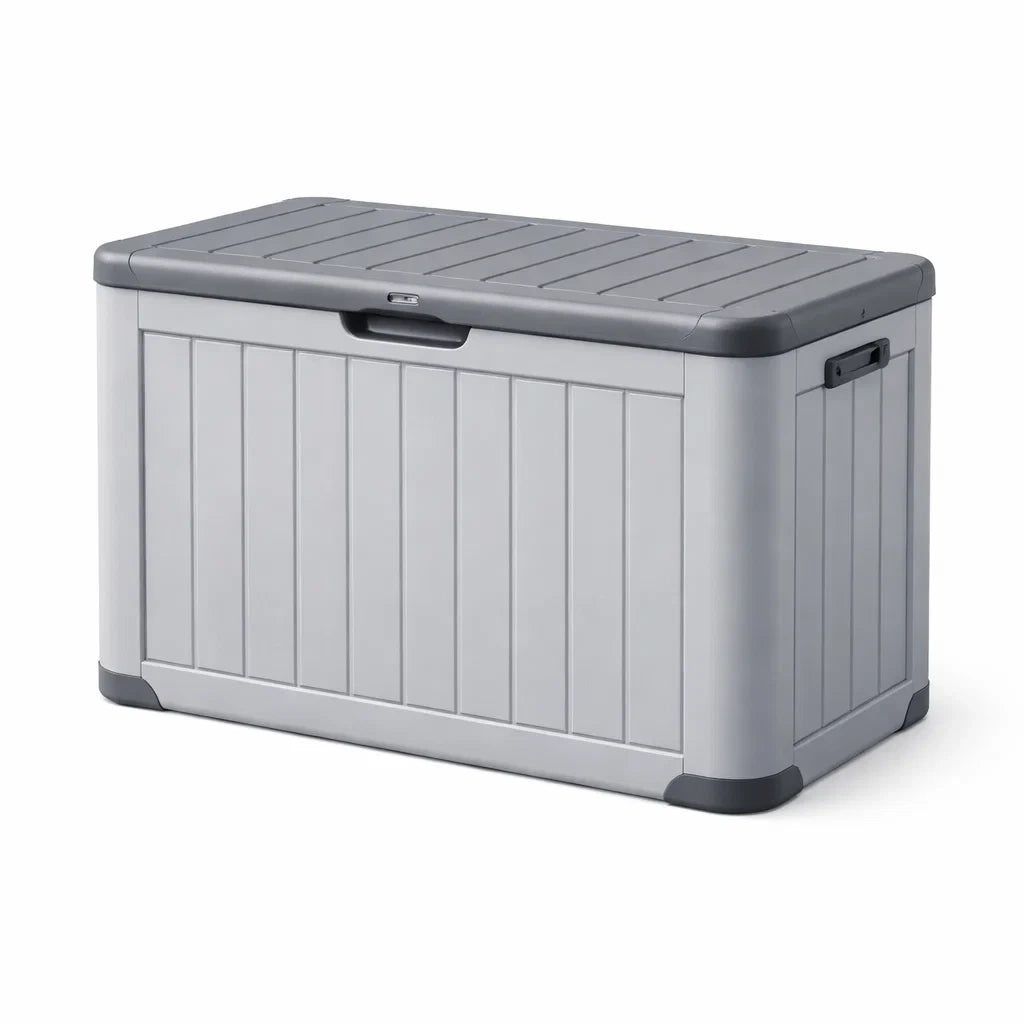 Coffre de rangement en plastique polypropylène gris clair - 2026