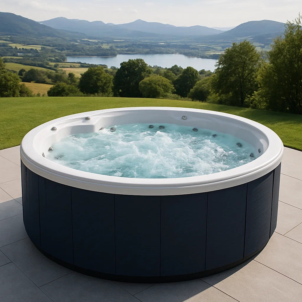 Spa Rond Extérieur 8 Personnes 220 cm Acrylique Bleu/Blanc - 2026