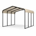 Abri de voiture en acier et polycarbonate beige 600x300x240 cm - 2026