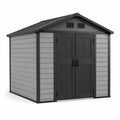 Abri de jardin en plastique gris foncé 3.5x2.3x2.4m - 2026