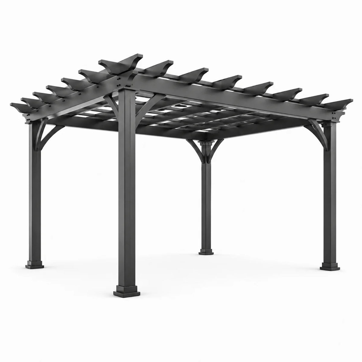 Pergola carrée en aluminium noir 300x300 cm - 2026