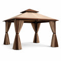 Pavillon en aluminium et polyester beige 300x300x270 cm - 2026