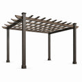 Pergola en bois et métal brun 3x4 m extérieur - 2026
