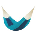 Hamac en coton bleu foncé et turquoise - 2026